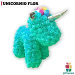 Unicornio de Flores Turquesa